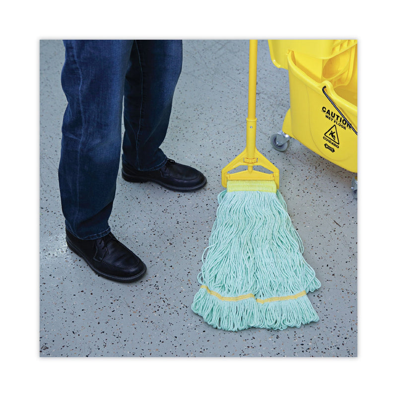 Boardwalk EcoMop Looped-End Mop Head, Recycled Fibers, Extra Large Size, Green, 12/CT