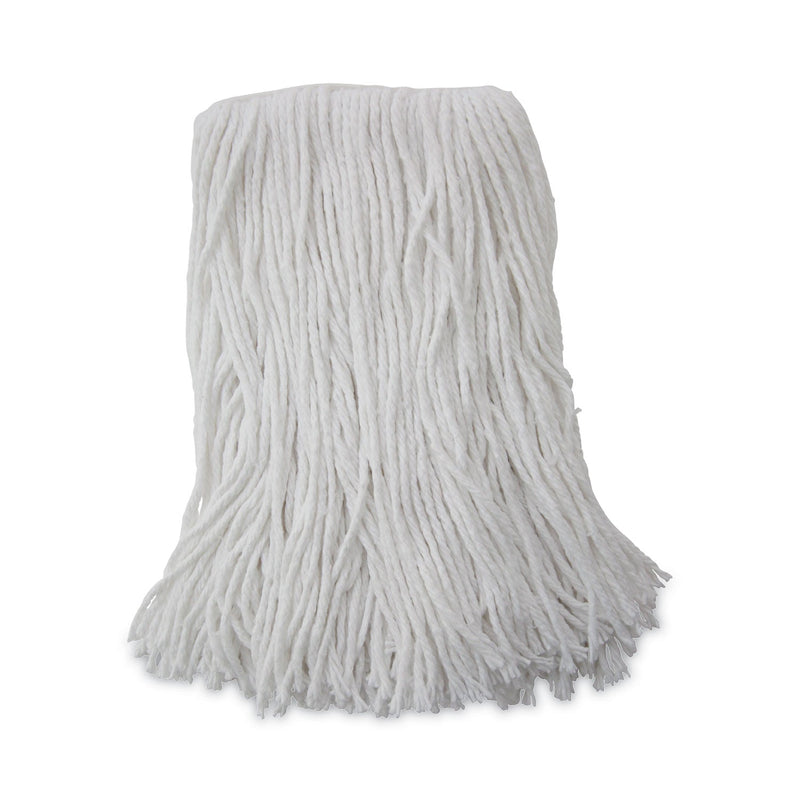 Boardwalk Mop Head, Value Standard Head, Rayon Fiber, Cut-End, Size No. 16, White, 12/Carton