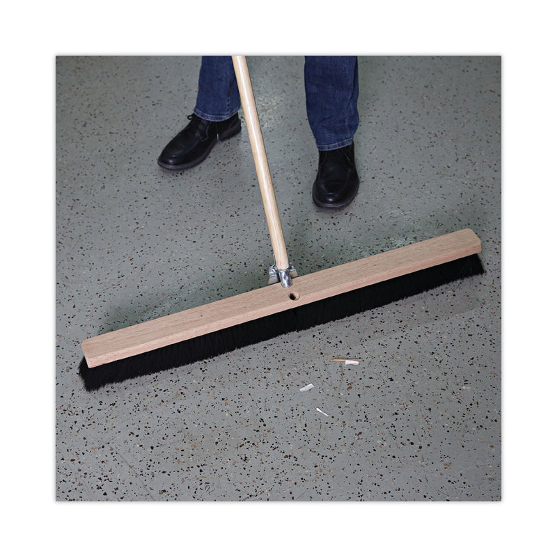 Boardwalk Floor Brush Head, 3" Black Polypropylene Bristles, 36" Brush