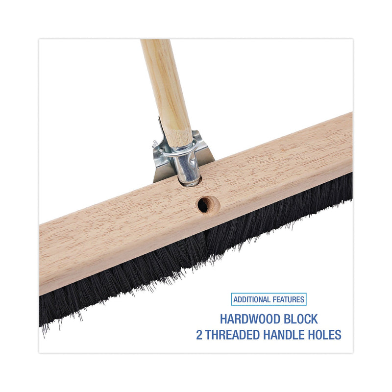 Boardwalk Floor Brush Head, 3" Black Polypropylene Bristles, 36" Brush