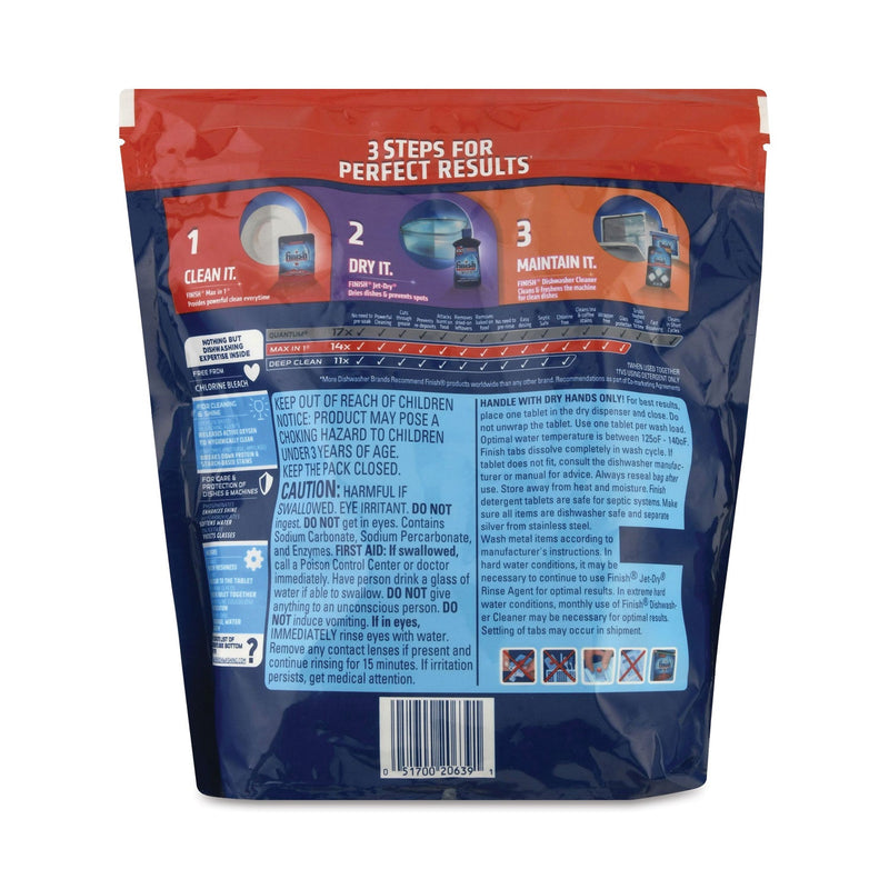 FINISH Powerball Classic Dishwasher Tabs, Fresh Scent, 36/Pack, 4 Packs/Carton
