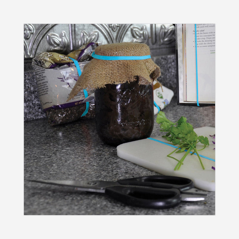 Alliance Antimicrobial Non-Latex Rubber Bands, Size 33, 0.04" Gauge, Cyan Blue, 4 oz Box, 180/Box