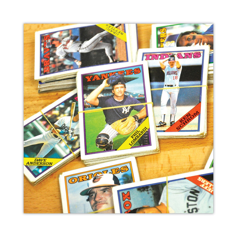 Alliance Pale Crepe Gold Rubber Bands, Size 19, 0.04" Gauge, Golden Crepe, 1 lb Box, 1,890/Box