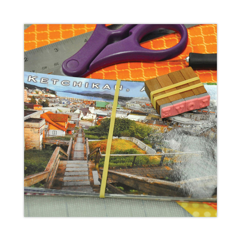 Alliance Pale Crepe Gold Rubber Bands, Size 19, 0.04" Gauge, Golden Crepe, 1 lb Box, 1,890/Box