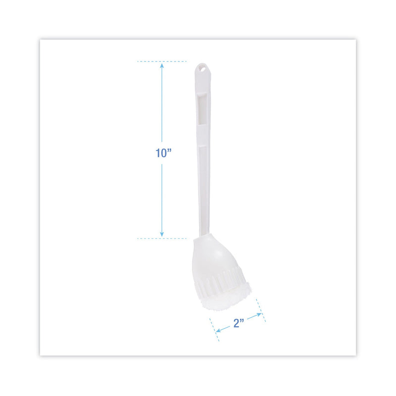 Boardwalk Cone Bowl Mop, 10" Handle, 2" Mop Head, White, 25/Carton