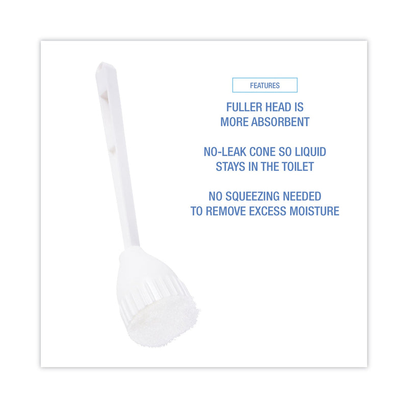 Boardwalk Cone Bowl Mop, 10" Handle, 2" Mop Head, White, 25/Carton