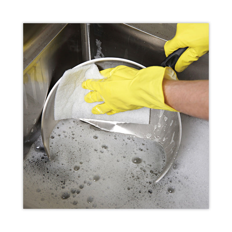 Boardwalk Light Duty Scour Pad, White, 6 x 9, White, 20/Carton