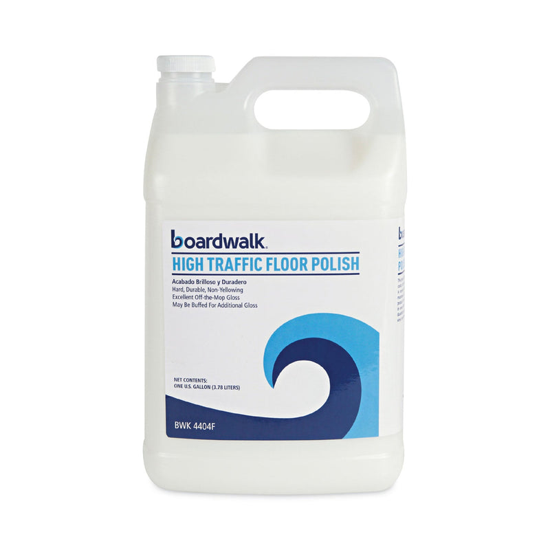 Boardwalk High Traffic Floor Polish, 1 gal Bottle, 4/Carton