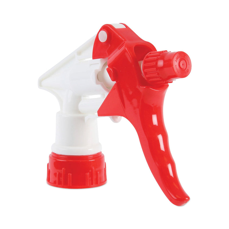 Boardwalk Trigger Sprayer 250, 8" Tube, Fits 16-24 oz Bottles, Red/White, 24/Carton
