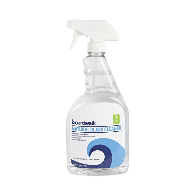 Boardwalk Natural Glass Cleaner, 32 oz Trigger Spray Bottle, 12/Carton