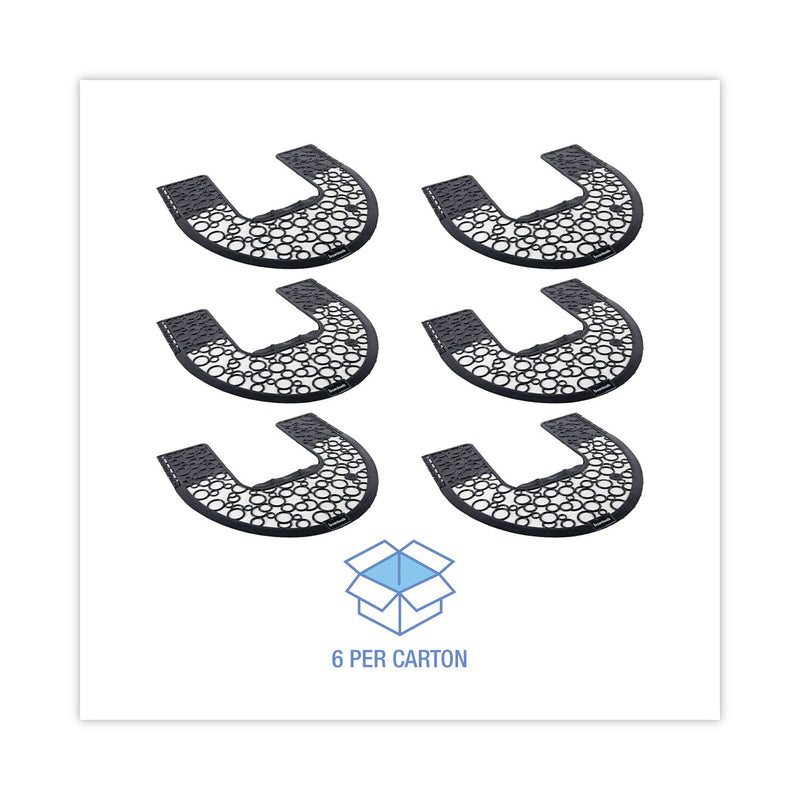 Boardwalk Commode Mat 2.0, Rubber, 22.88 x 22, Black/White, 6/Carton