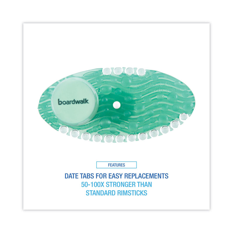 Boardwalk Curve Air Freshener, Cucumber Melon, Solid, Green, 10/Box