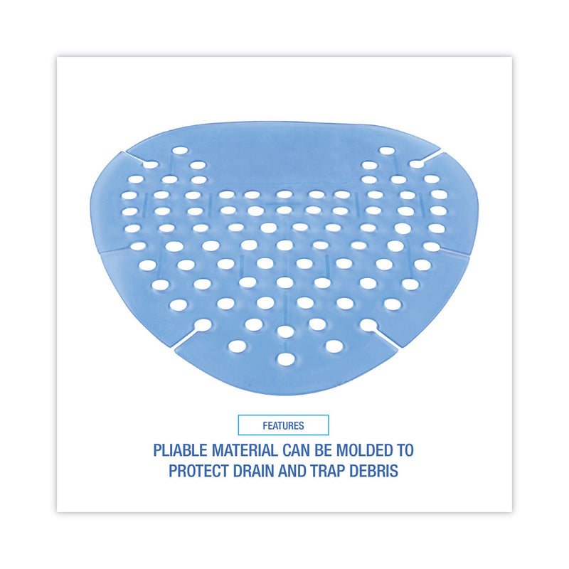 Boardwalk Gem Urinal Screens, Cotton Blossom Scent, Blue, 12/Box