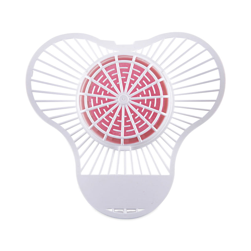 Boardwalk Urinal Screen with Para Deodorizer Block, Cherry Scent, 3 oz, Red/White, 12/Box