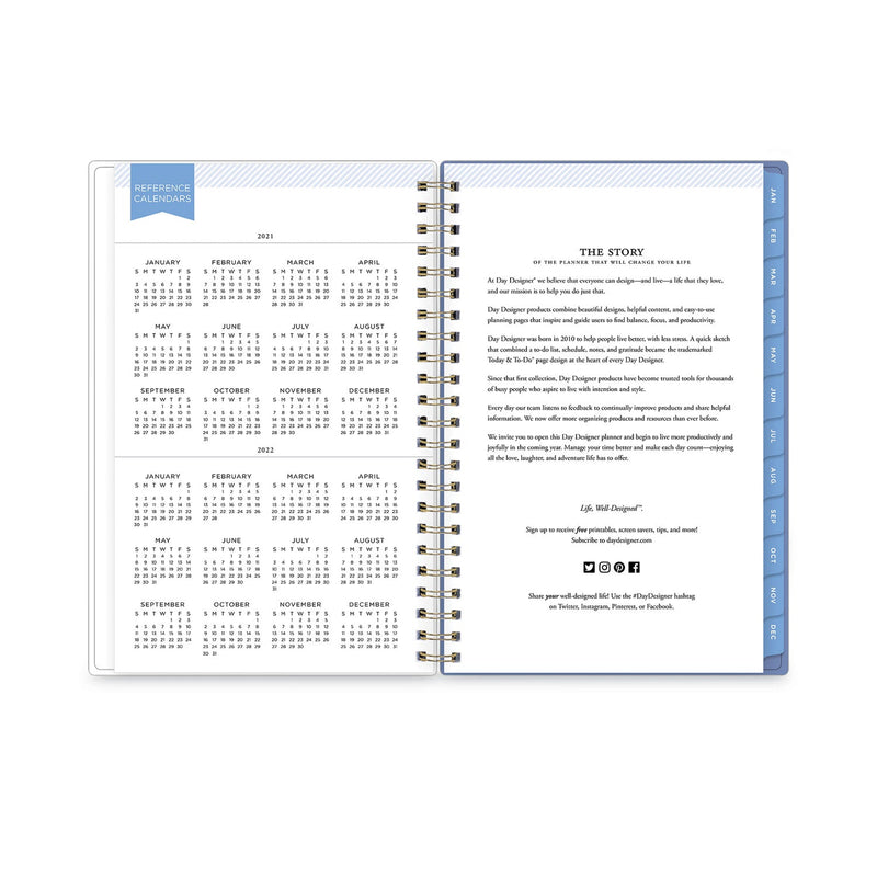 Blue Sky Day Designer Climbing Floral Blush Create-Your-Own Cover Weekly/Monthly Planner, 8 x 5, 12-Month (July-June): 2022-2023