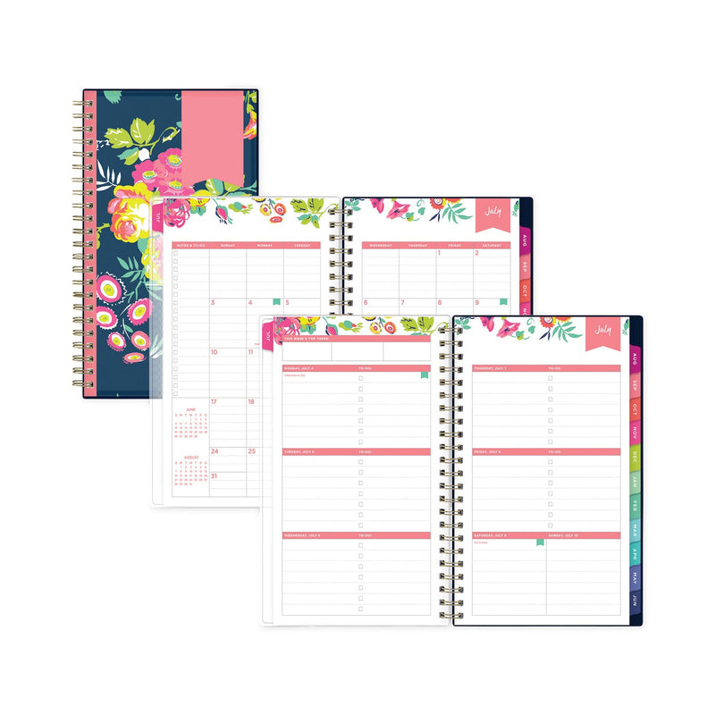 Blue Sky Day Designer Peyton Create-Your-Own Cover Weekly/Monthly Planner, Floral, 8 x 5, Navy, 12-Month (July-June): 2022 to 2023