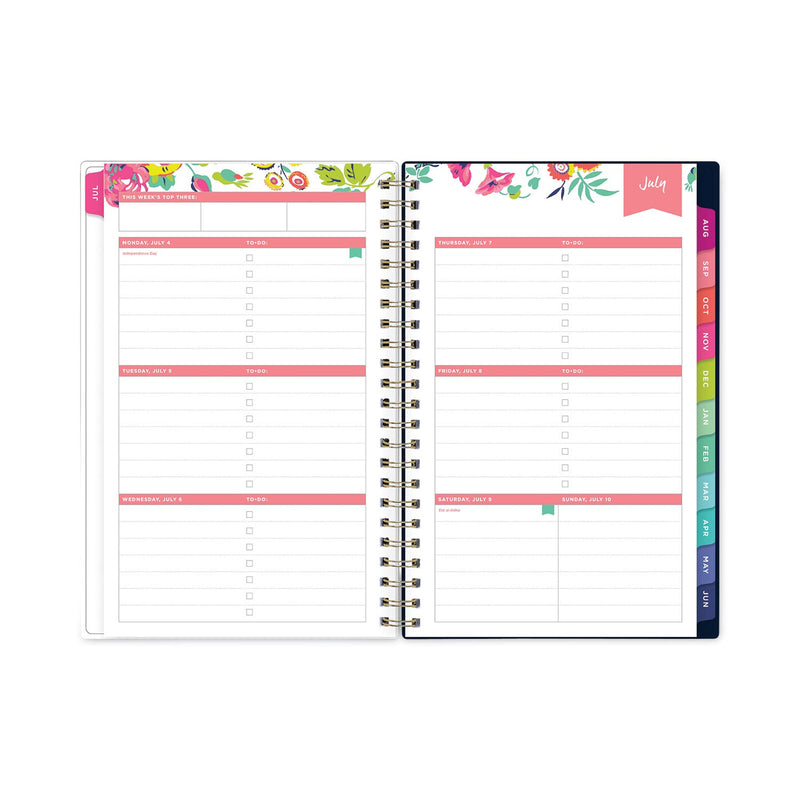 Blue Sky Day Designer Peyton Create-Your-Own Cover Weekly/Monthly Planner, Floral, 8 x 5, Navy, 12-Month (July-June): 2022 to 2023