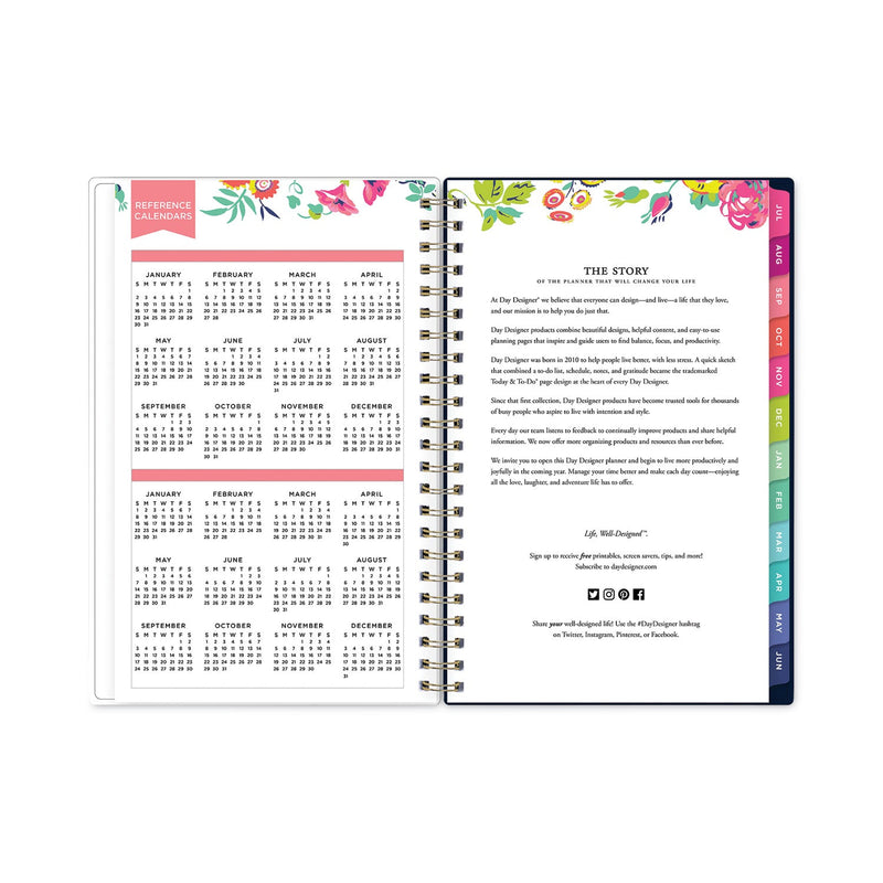 Blue Sky Day Designer Peyton Create-Your-Own Cover Weekly/Monthly Planner, Floral, 8 x 5, Navy, 12-Month (July-June): 2022 to 2023