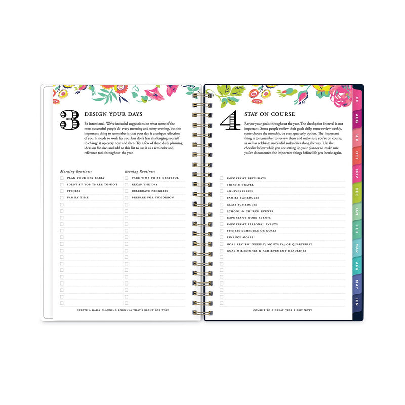 Blue Sky Day Designer Peyton Create-Your-Own Cover Weekly/Monthly Planner, Floral, 8 x 5, Navy, 12-Month (July-June): 2022 to 2023