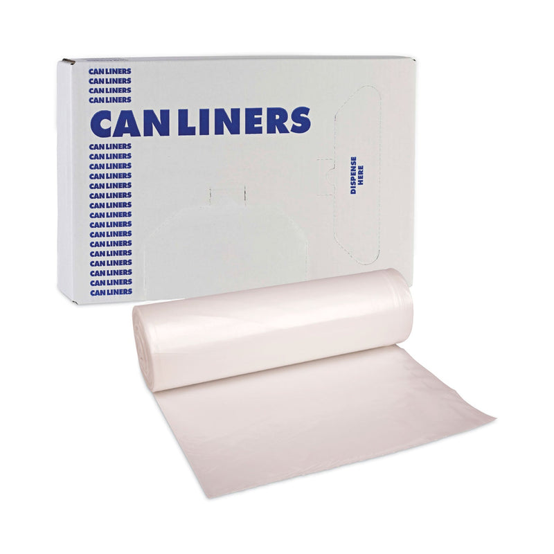 Boardwalk High-Density Can Liners, 33 gal, 14 microns, 33" x 38", Natural, 250/Carton