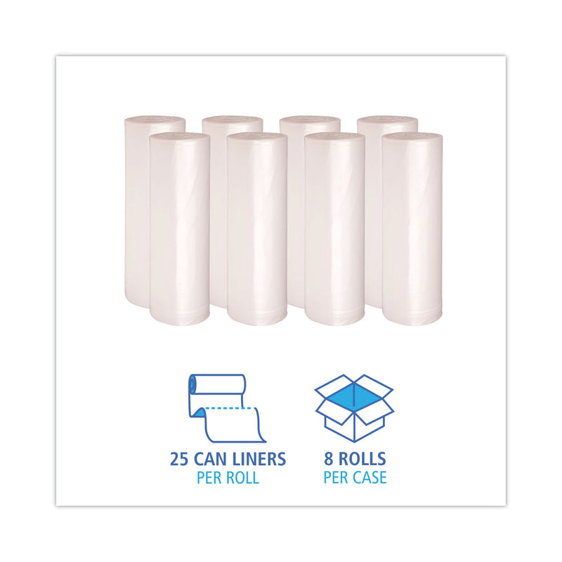 Boardwalk High-Density Can Liners, 60 gal, 11 microns, 38" x 58", Natural, 200/Carton