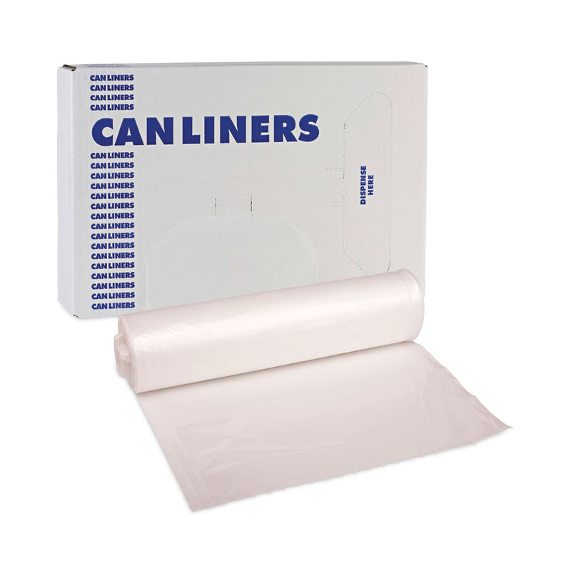 Boardwalk High-Density Can Liners, 45 gal, 13 microns, 40" x 46", Natural, 250/Carton