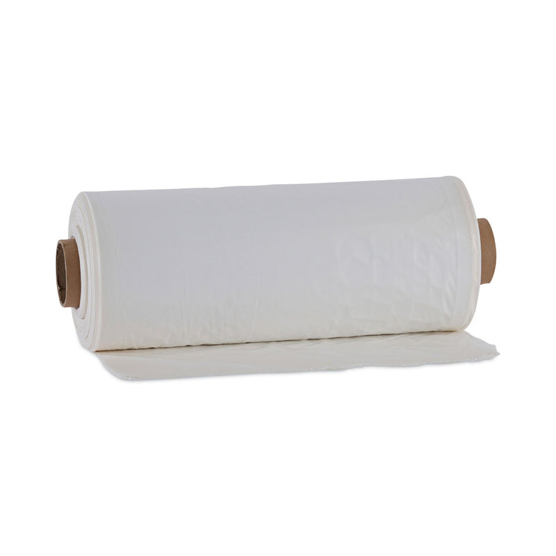 Boardwalk Industrial Drum Liners Rolls, 60 gal, 1.8 mil, 38 x 63, Clear, 1 Roll of 75 Bags