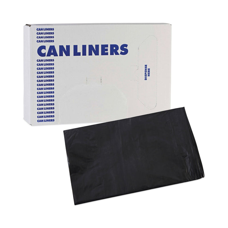 Boardwalk Linear Low Density Industrial Can Liners, 33 gal, 0.6 mil, 33 x 39, Black, 200/Carton