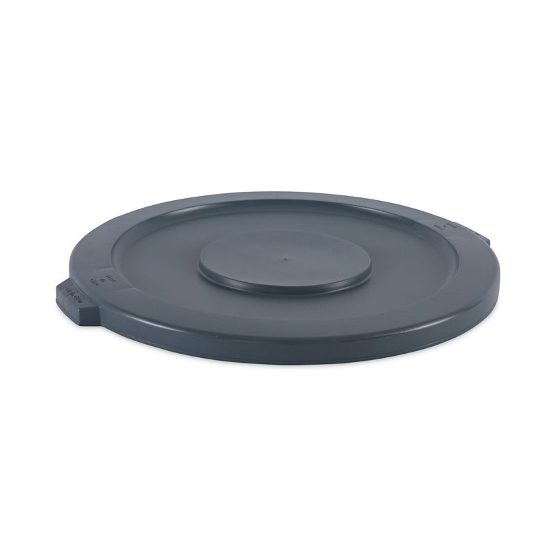 Boardwalk Lids for 32 gal Waste Receptacle, Flat-Top, Round, Plastic, Gray