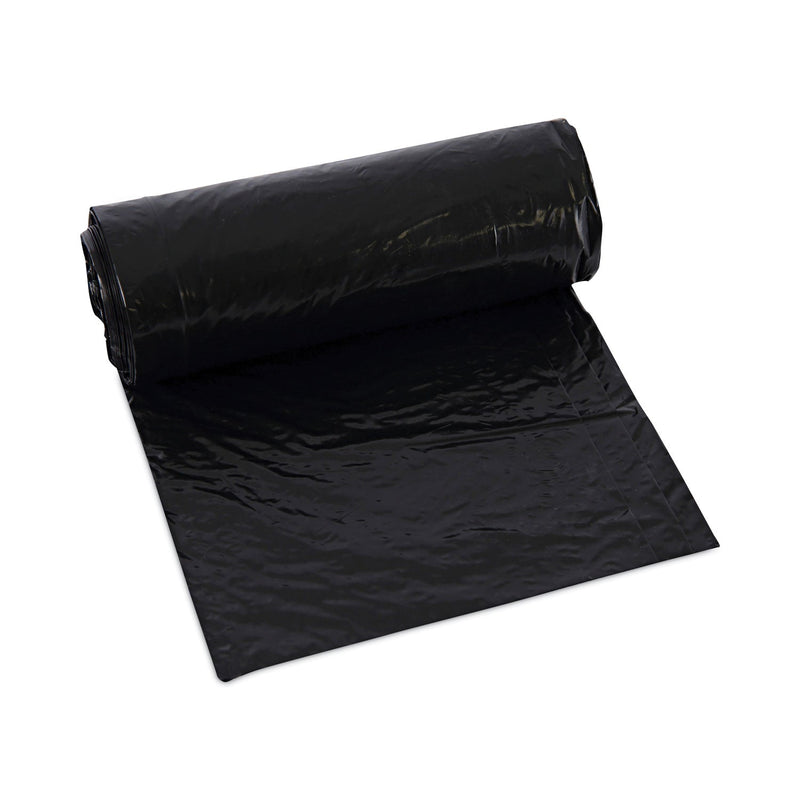 Boardwalk Low-Density Waste Can Liners, 16 gal, 1 mil, 24 x 32, Black, 10 Bags/Roll, 15 Rolls/Carton