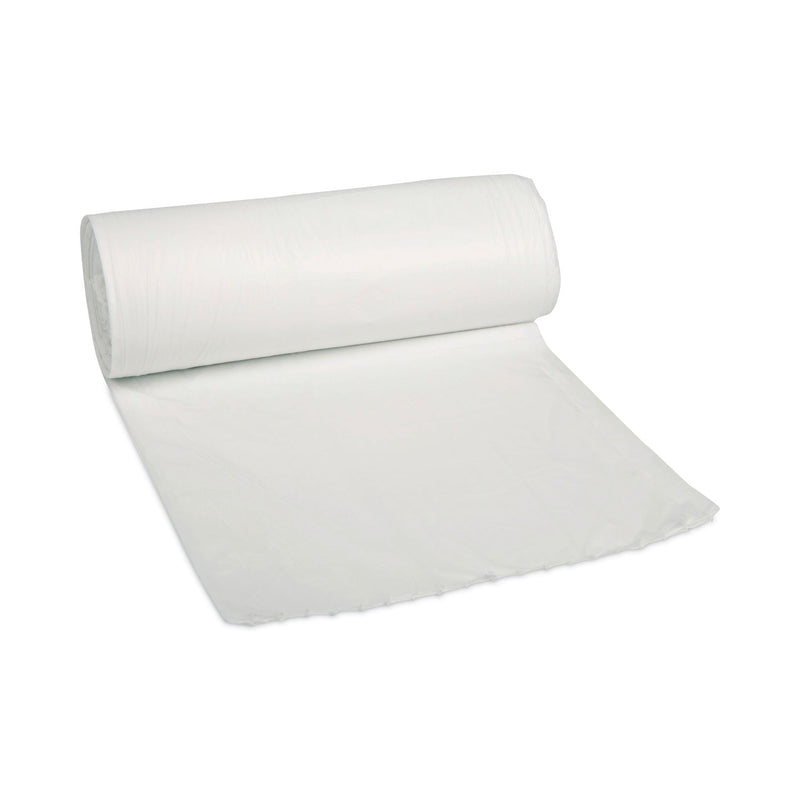 Boardwalk Low Density Repro Can Liners, 30 gal, 0.62 mil, 30" x 36", White, 10 Bags/Roll, 20 Rolls/Carton