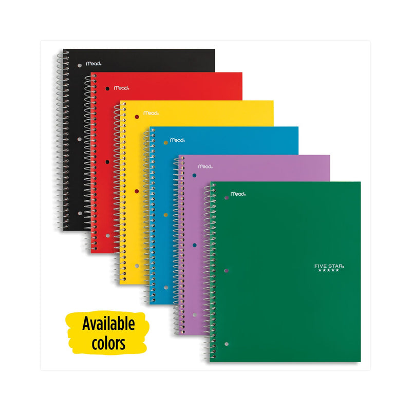 Five Star Wirebound Notebook, 1 Subject, Wide/Legal Rule, Randomly Assorted Covers, 10.5 x 8, 100 Sheets, 6/Pack
