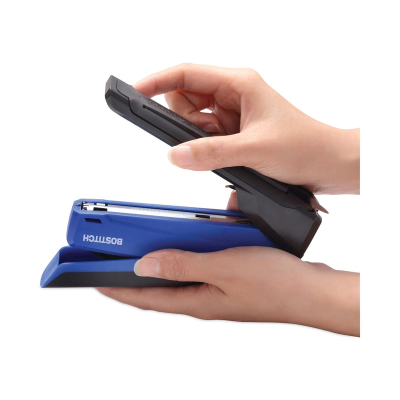 Bostitch InPower Spring-Powered Desktop Stapler, 20-Sheet Capacity, Blue
