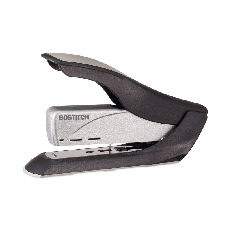 Bostitch Spring-Powered Premium Heavy-Duty Stapler, 65-Sheet Capacity, Black/Silver