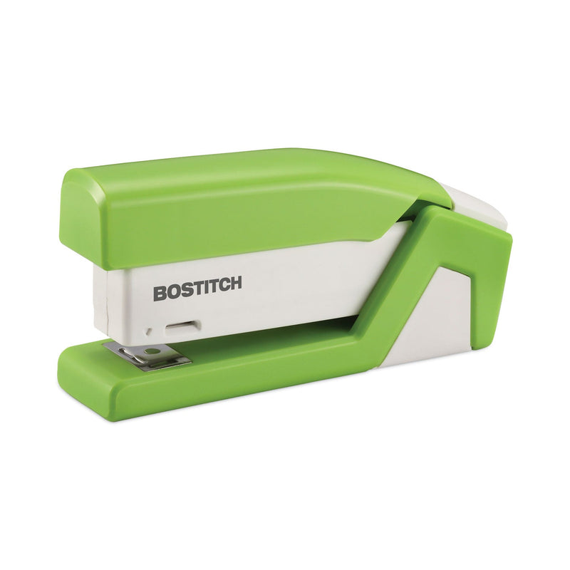 Bostitch InJoy Spring-Powered Compact Stapler, 20-Sheet Capacity, Green