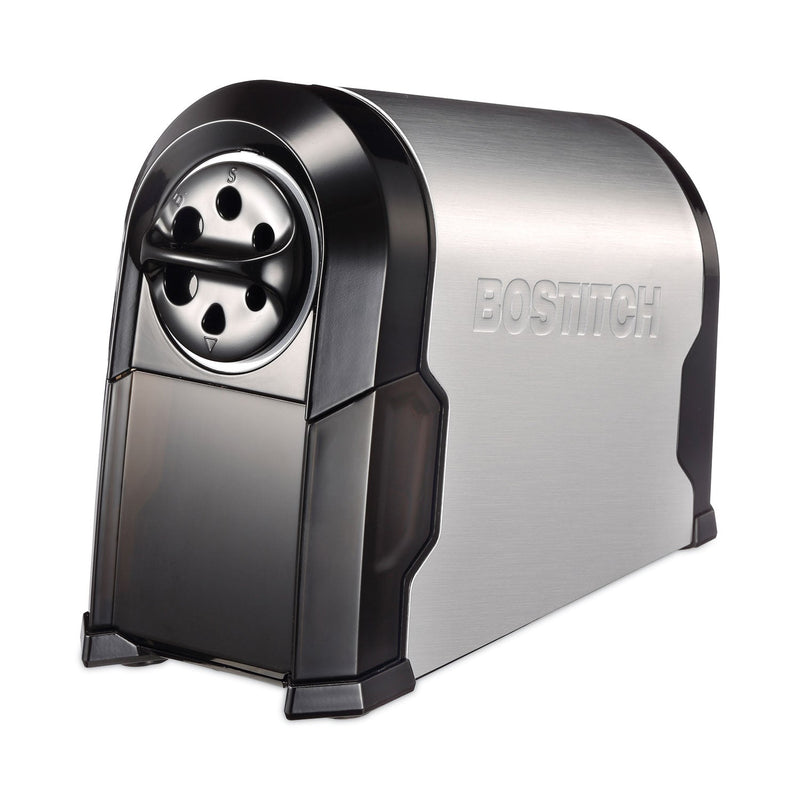 Bostitch Super Pro Glow Commercial Electric Pencil Sharpener, AC-Powered, 6.13 x 10.63 x 9, Black/Silver