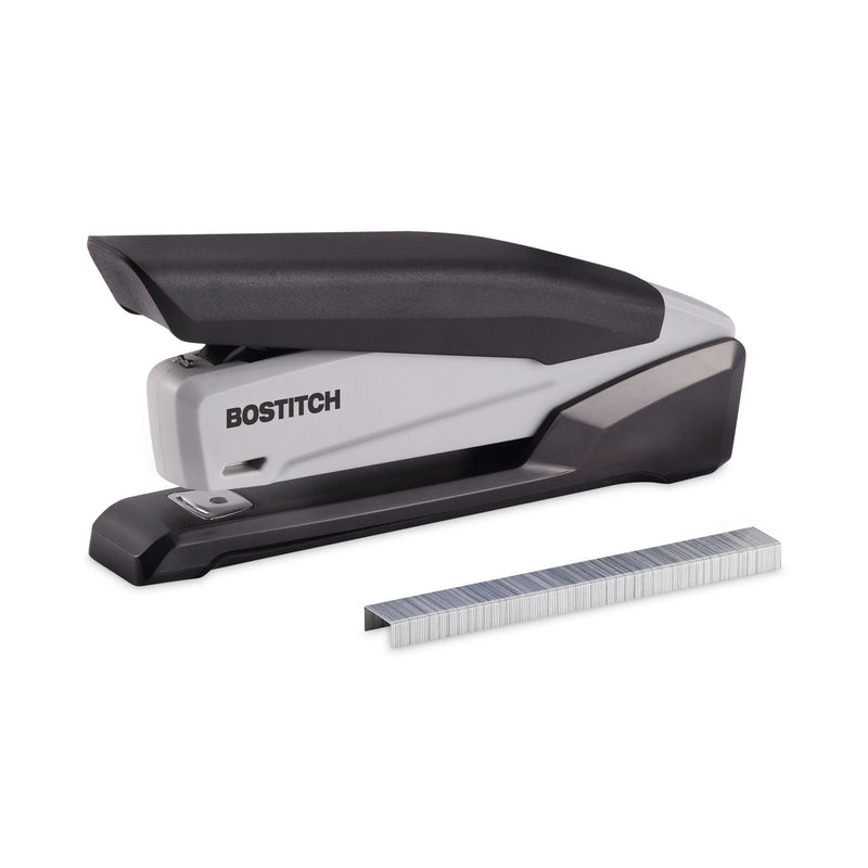 Bostitch EcoStapler Spring-Powered Desktop Stapler, 20-Sheet Capacity, Black/Gray