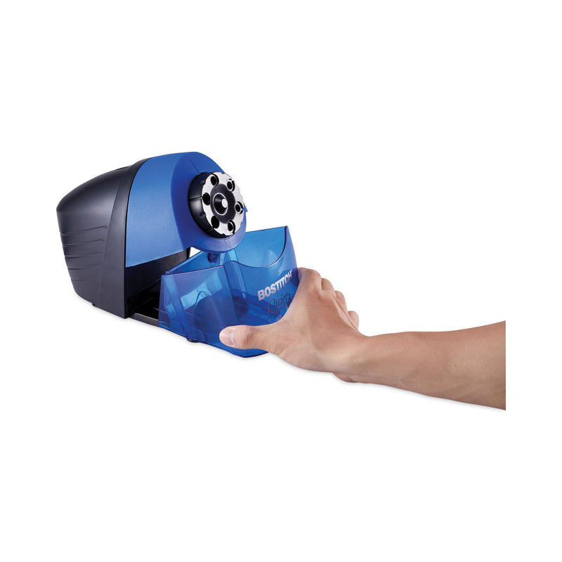 Bostitch QuietSharp 6 Classroom Electric Pencil Sharpener, AC-Powered, 6.13 x 10.69 x 9, Blue
