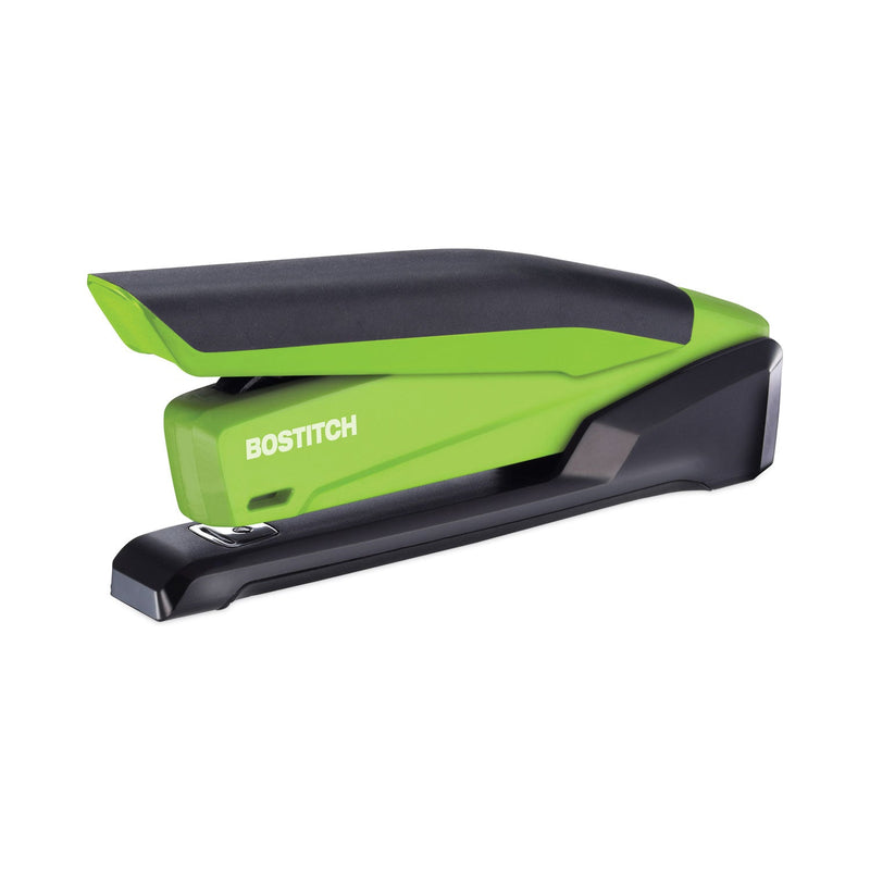 Bostitch InPower Spring-Powered Desktop Stapler, 20-Sheet Capacity, Green