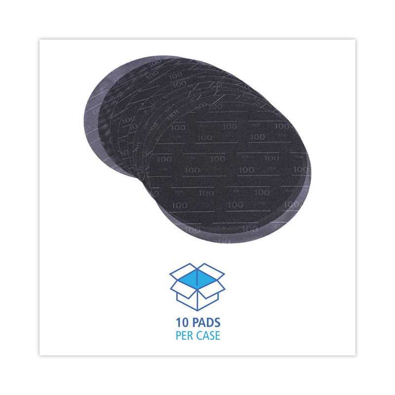 Boardwalk Sanding Screens, 20" Diameter, 100 Grit, Black, 10/Carton