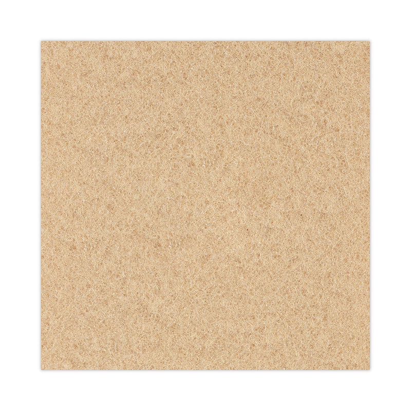 Boardwalk Burnishing Floor Pads, 20" Diameter, Tan, 5/Carton