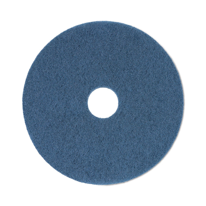 Boardwalk Scrubbing Floor Pads, 20" Diameter, Blue, 5/Carton