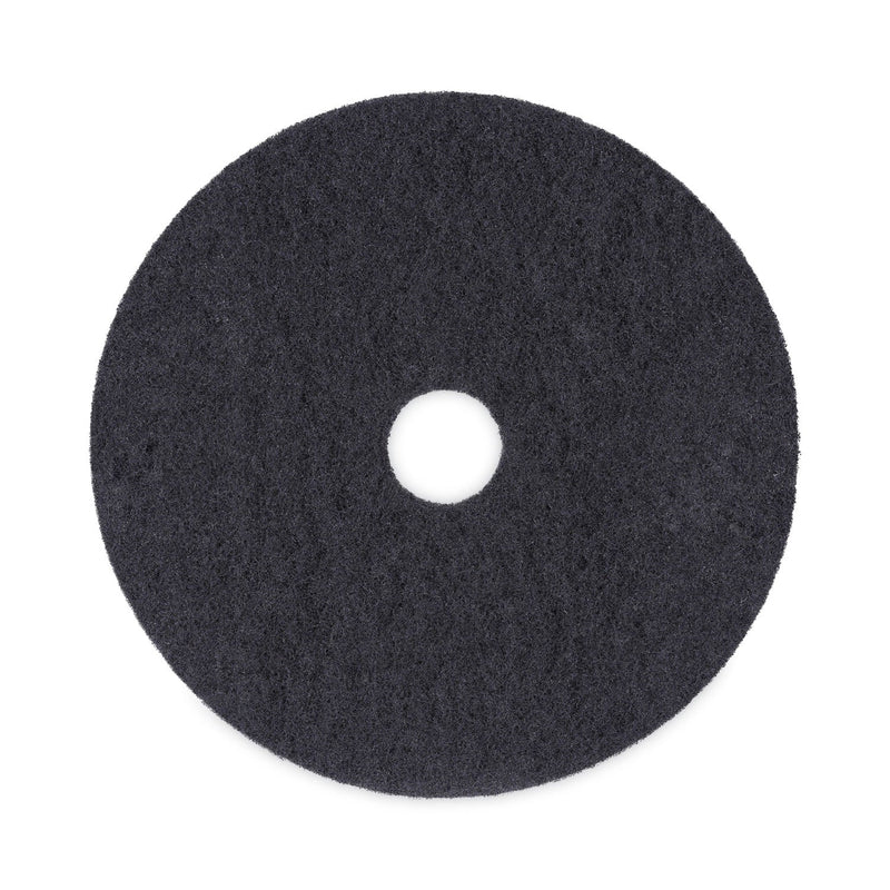 Boardwalk Stripping Floor Pads, 20" Diameter, Black, 5/Carton