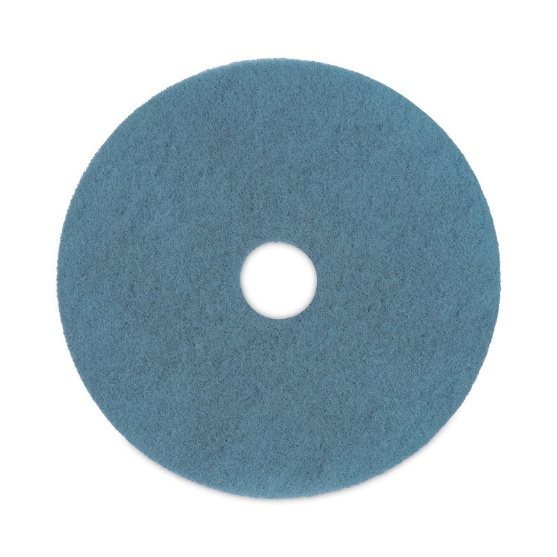 Boardwalk Burnishing Floor Pads, 20" Diameter, Aqua, 5/Carton