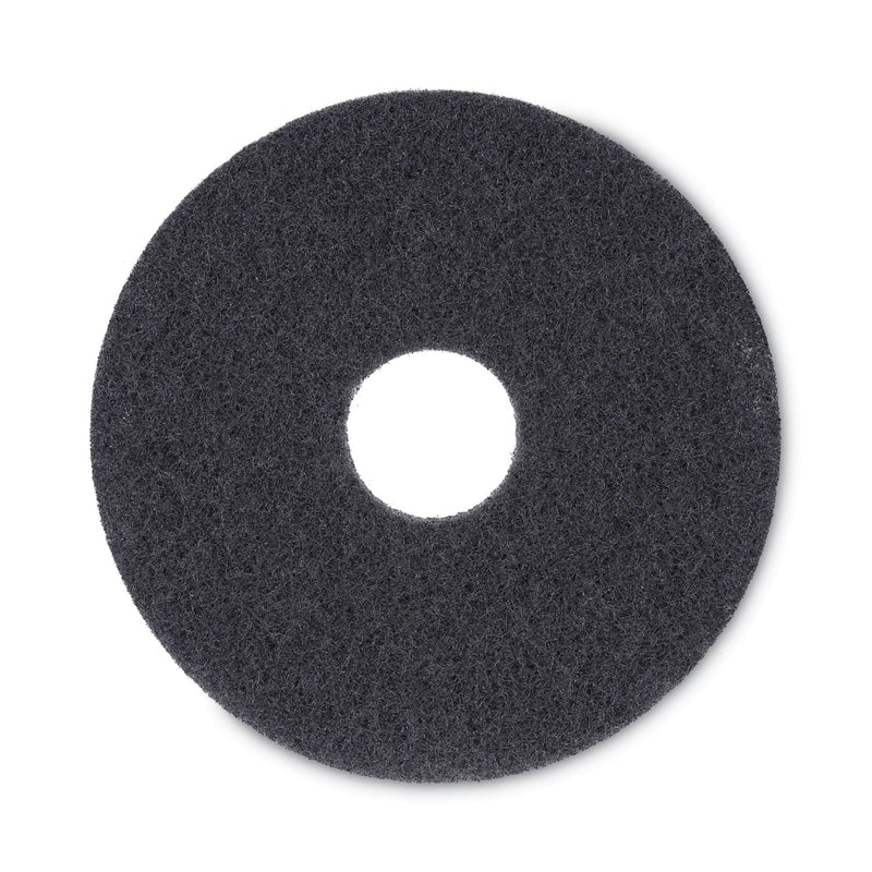 Boardwalk Stripping Floor Pads, 13" Diameter, Black, 5/Carton
