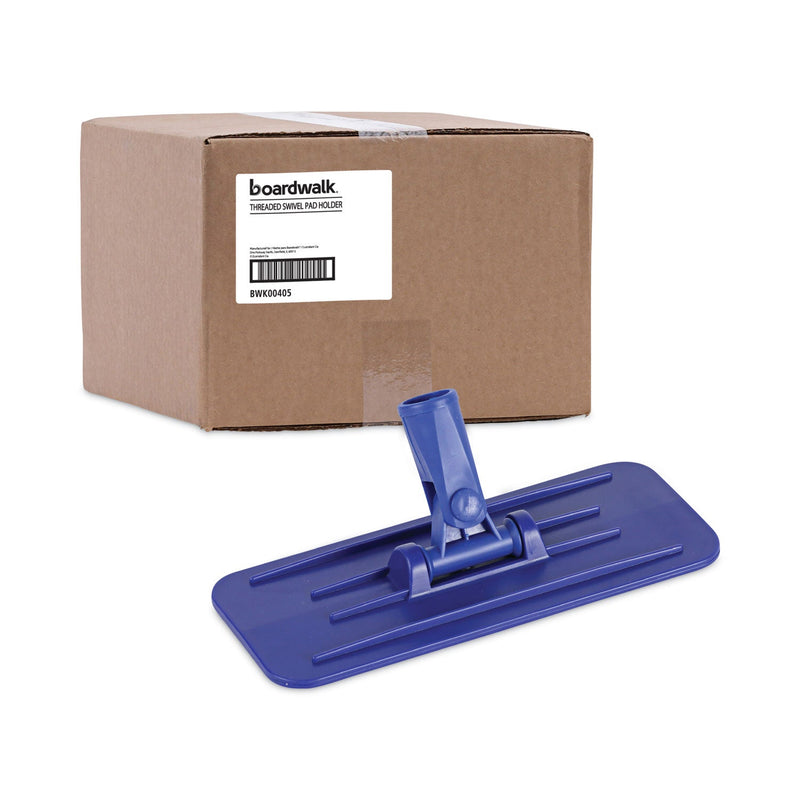 Boardwalk Swivel Pad Holder, Plastic, Blue, 4 x 9, 12/Carton