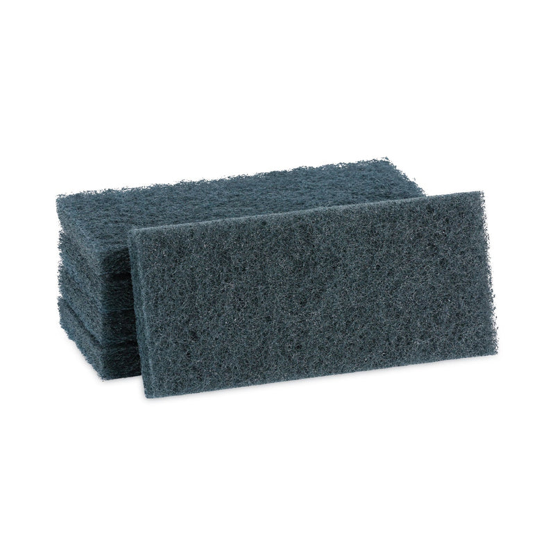 Boardwalk Medium-Duty Scour Pad, 10 x 4.63, Blue, 20/Carton