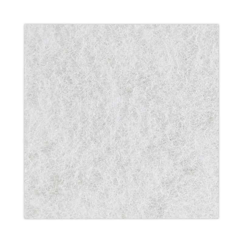 Boardwalk Light Duty Scour Pad, 4.63  x 10, White, 20/Carton