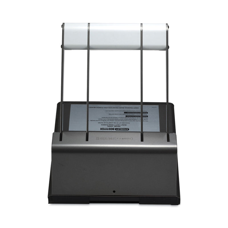 Bostitch 160-Sheet Antimicrobial Protected Xtreme Duty Adjustable Two- to Three-Hole Punch, 9/32" Holes, Black/Silver