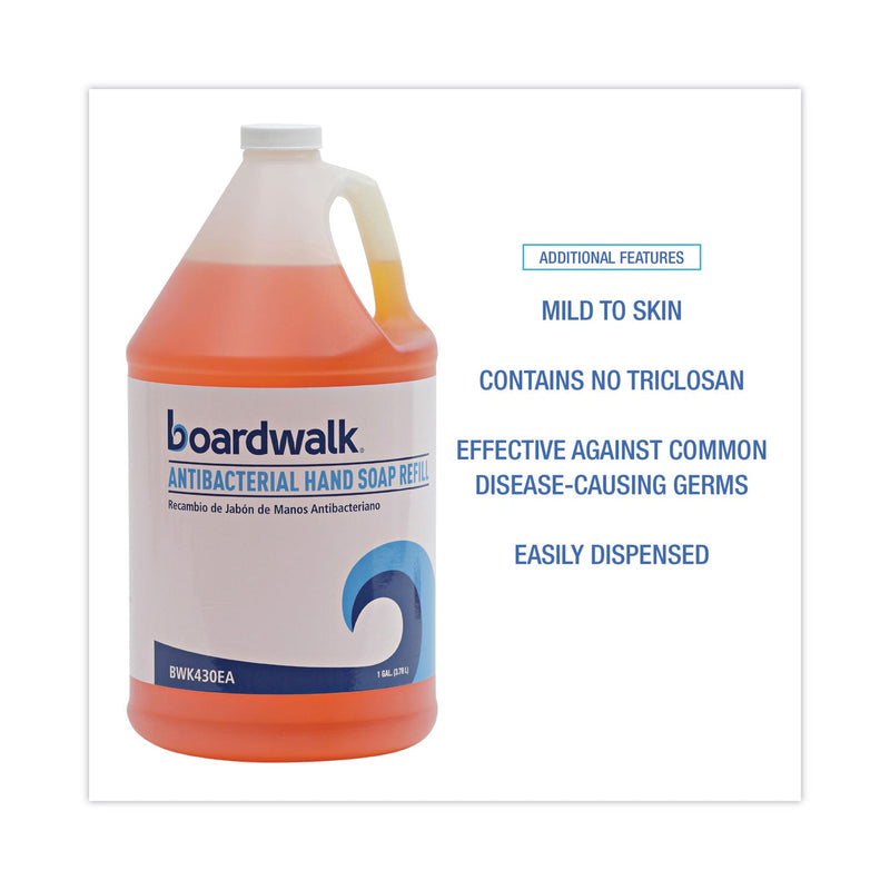 Boardwalk Antibacterial Liquid Soap, Clean Scent, 1 gal Bottle, 4/Carton